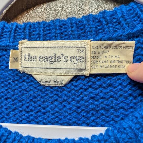 80s The Eagles Eye Knit Christmas Stocking Sweater - Picture 6 of 6